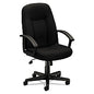 HON HVL601 Series Executive High-Back Chair, Supports Up to 250 lb, 17.44" to 20.94" Seat Height, Black (VL601VA10)