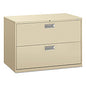 HON Brigade 600 Series Lateral File, 2 Legal/Letter-Size File Drawers, Putty, 42" x 18" x 28" (692LL)