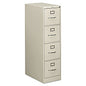 HON 510 Series Vertical File, 4 Letter-Size File Drawers, Light Gray, 15" x 25" x 52" (514PQ)