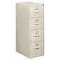 HON 310 Series Vertical File, 4 Legal-Size File Drawers, Light Gray, 18.25" x 26.5" x 52" (314CPQ)