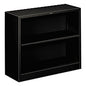HON Metal Bookcase, Two-Shelf, 34.5w x 12.63d x 29h, Black (S30ABCP)