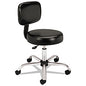 HON Adjustable Task/Lab Stool, Supports Up to 250 lb, 17.25" to 22" Seat Height, Black Seat/Back, Steel Base (MTS11EA11)