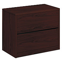 HON 10500 Series Lateral File, 2 Legal/Letter-Size File Drawers, Mahogany, 36" x 20" x 29.5" (10563NN)