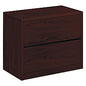 HON 10500 Series Lateral File, 2 Legal/Letter-Size File Drawers, Mahogany, 36" x 20" x 29.5" (10563NN)