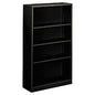 HON Metal Bookcase, Four-Shelf, 34.5w x 12.63d x 59h, Black (S60ABCP)