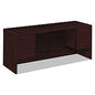 HON 10500 Series Kneespace Credenza With 3/4-Height Pedestals, 72w x 24d x 29.5h, Mahogany (10543NN)
