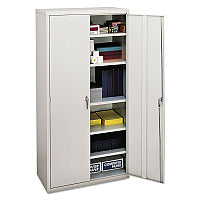 HON Assembled Storage Cabinet, 36w x 18.13d x 71.75h, Light Gray (SC1872Q)