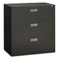 HON Brigade 600 Series Lateral File, 3 Legal/Letter-Size File Drawers, Charcoal, 42" x 18" x 39.13" (693LS)