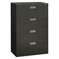 HON Brigade 600 Series Lateral File, 4 Legal/Letter-Size File Drawers, Charcoal, 36" x 18" x 52.5" (684LS)