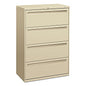 HON Brigade 700 Series Lateral File, 4 Legal/Letter-Size File Drawers, Putty, 36" x 18" x 52.5" (784LL)