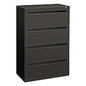 HON Brigade 700 Series Lateral File, 4 Legal/Letter-Size File Drawers, Charcoal, 36" x 18" x 52.5" (784LS)