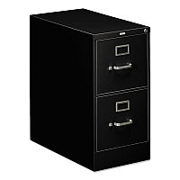 HON 310 Series Vertical File, 2 Letter-Size File Drawers, Black, 15" x 26.5" x 29" (312PP)