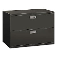 HON Brigade 600 Series Lateral File, 2 Legal/Letter-Size File Drawers, Charcoal, 42" x 18" x 28" (692LS)