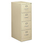 HON 310 Series Vertical File, 4 Legal-Size File Drawers, Putty, 18.25" x 26.5" x 52" (314CPL)