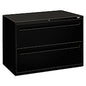 HON Brigade 700 Series Lateral File, 2 Legal/Letter-Size File Drawers, Black, 42" x 18" x 28" (792LP)