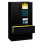 HON Brigade 700 Series Lateral File, Three-Shelf Enclosed Storage, 2 Legal/Letter-Size File Drawers, Black, 42" x 18" x 64.25" (795LSP)