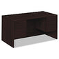 HON 10500 Series Double 3/4-Height Pedestal Desk, Left and Right: Box/File, 60" x 30" x 29.5", Mahogany (10573NN)