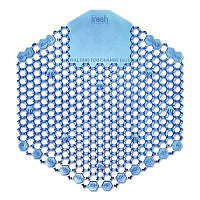 Fresh Products Wave 3D Urinal Deodorizer Screen, Cotton Blossom Scent, Blue, 10/Box, 6 Boxes/Carton (3WDS60CBLCT)