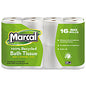 Marcal(R) Standard Toilet Paper, 2-Ply, 168 Sheets, 16 Rolls (1646616PK)