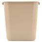 Rubbermaid Commercial Deskside Plastic Wastebasket, 7 gal, Plastic, Beige (295600BG)