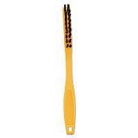 Rubbermaid Commercial Synthetic-Fill Tile and Grout Brush, Black Plastic Bristles, 2.5" Brush, 8.5" Yellow Plastic Handle (9B56BLA)