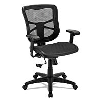 Alera Elusion Series Mesh Mid-Back Swivel/Tilt Chair, Supports Up to 275 lb, 17.9" to 21.6" Seat Height, Black (ALEEL42B18)