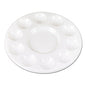 Creativity Street Round Plastic Paint Trays for Classroom, White, 10/Pack (5924)
