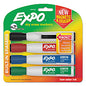 EXPO Magnetic Dry Erase Marker, Broad Chisel Tip, Assorted Colors, 4/Pack (1944728)