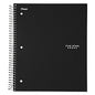 Five Star Wirebound Notebook with Four Pockets, 3-Subject, Medium/College Rule, Black Cover, (150) 11 x 8.5 Sheets 150 Sheets - Wire Bound - College Ruled Front Ruling - Letter - 8 1/2" x 11" Sheet Size - Black Kraft Cover - 1 Each (72069)