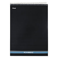 Cambridge Stiff-Back Wire Bound Notepad, Medium/College Rule, Navy Cover, 70 White 8.5 x 11.5 Sheets (59882)