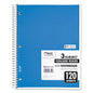 Mead Spiral Notebook, 3 Subject, College Rule, Assorted Covers, 11 x 8, 120 Sheets