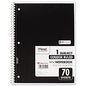 Mead Spiral Notebook, 3-Hole Punched, 1-Subject, Medium/College Rule, Randomly Assorted Cover Color, (70) 10.5 x 7.5 Sheets (05512)