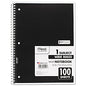 Mead Spiral Notebook, 3-Hole Punched, 1-Subject, Wide/Legal Rule, Randomly Assorted Cover Color, (100) 10.5 x 7.5 Sheets (05514)