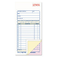 Adams 3-Part Sales Book, Three-Part Carbonless, 3.25 x 7.13, 50 Forms Total (TC3705)