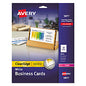 Avery Clean Edge Business Cards, Laser, 2 x 3.5, White, 200 Cards, 10 Cards/Sheet, 20 Sheets/Pack (5871)