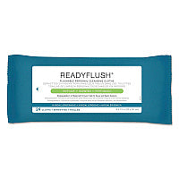 Medline ReadyFlush Biodegradable Flushable Wipes, 1-Ply, 8 x 12, White, 24/Pack, 24 Packs/Carton (MSC263810CT)