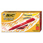 BIC Soft Feel Ballpoint Pen, Retractable, Medium 1 mm, Red Ink, Red Barrel, Dozen (SCSM11RD)