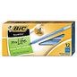 BIC Round Stic Xtra Life Ballpoint Pen, Stick, Medium 1 mm, Blue Ink, Translucent Blue Barrel, Dozen (GSM11BE)