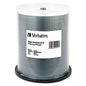 Verbatim CD-R Printable Recordable Disc, 700 MB, 52x, Spindle, White, 100/Pack (95252)