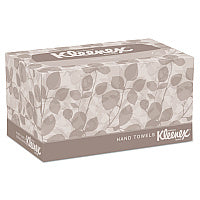 Kleenex Hand Towels, POP-UP Box, Cloth, 1-Ply, 9 x 10.5, Unscented, White, 120/Box, 18 Boxes/Carton (01701CT)