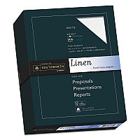 Southworth 25% Cotton Linen Business Paper, 91 Bright, 24 lb Bond Weight, 8.5 x 11, White, 500/Ream (554C)