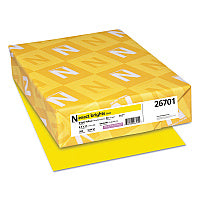 Neenah Paper Exact Brights Paper, 20 lb Bond Weight, 8.5 x 11, Bright Yellow, 500/Ream (26701)