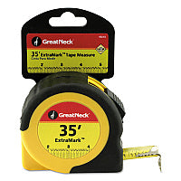 Great Neck ExtraMark Tape Measure, 1" x 35 ft, Steel, Orange/Black (95010)