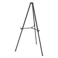 MasterVision Quantum Heavy Duty Display Easel, 35.62" to 61.22" High, Plastic, Black (FLX11404)