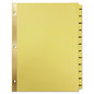 Universal Deluxe Preprinted Plastic Coated Tab Dividers with Black Printing, 12-Tab, Jan. to Dec., 11 x 8.5, Buff, 1 Set (UNV20814)