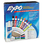 EXPO Low-Odor Dry Erase Marker, Eraser and Cleaner Kit, Medium Assorted Tips, Assorted Colors, 12/Set (80054)