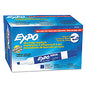 EXPO Low-Odor Dry-Erase Marker, Broad Chisel Tip, Blue, Dozen (80003)