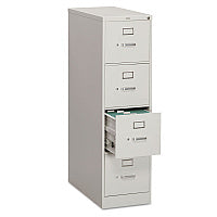 HON 310 Series Vertical File, 4 Letter-Size File Drawers, Light Gray, 15" x 26.5" x 52" (314PQ)