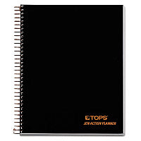 TOPS JEN Action Planner, 1-Subject, Narrow Rule, Black Cover, (84) 8.5 x 6.75 Sheets (63827)