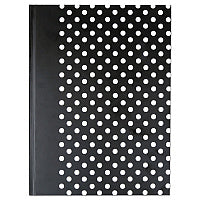 Universal Casebound Hardcover Notebook, 1-Subject, Wide/Legal Rule, Black/White Cover, (150) 10.25 x 7.63 Sheets (UNV66350)